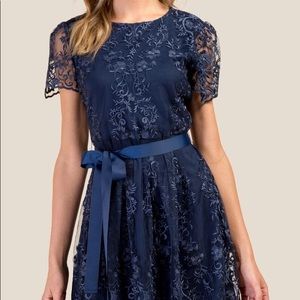 Isabella Lace Floral Dress with sash